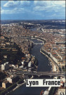 Lyon France. Panorama de la ville avec la Saône
