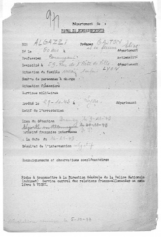 ALGAZZI / ALGAZZE Gaston et son épouse RAZON Elise