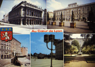 Lyon. L'Opéra, le musée Saint-Pierre et la place Louis Pradel. Vues multiples en mosaïque.