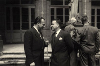 De gauche à droite : [André LASSAGNE], M. CAUSERET.