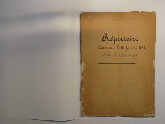 10 janvier 1882-10 novembre 1887