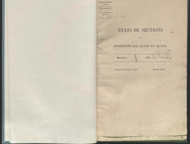 État de sections.