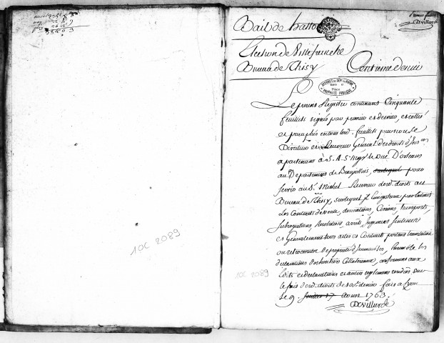 1er octobre 1763-13 janvier 1769.