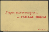 "L'appétit vient en mangeant... un potage Maggi".