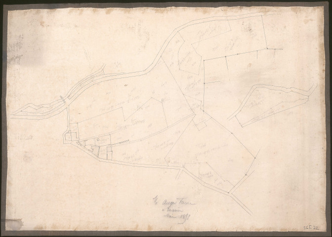 Plan des biens de M. [Auger-Faure] (mai 1851).