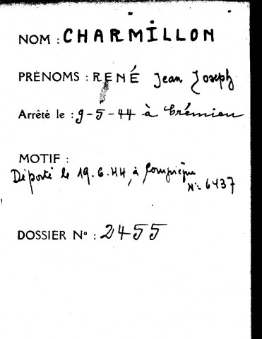 CHARMILLON René Jean Joseph