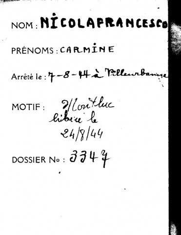 NICOLAFRANCESCO Carmine