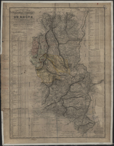 Nouvelle carte topographique et statistique du département du Rhône.