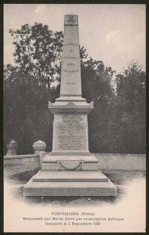 Monument aux morts de Pontcharra-sur-Turdine.