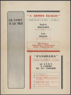 Promotion des interventions de la CFDT à la télévision : Eugène Descamps dans « À armes égales » ; André Jeanson dans « Panorama » par la CFDT, 27x36 cm, Couleur.