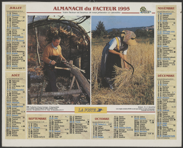 Almanach du facteur 1995.