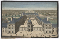 Vue et Perspective du palais d'Orléans ou de Luxembourg.