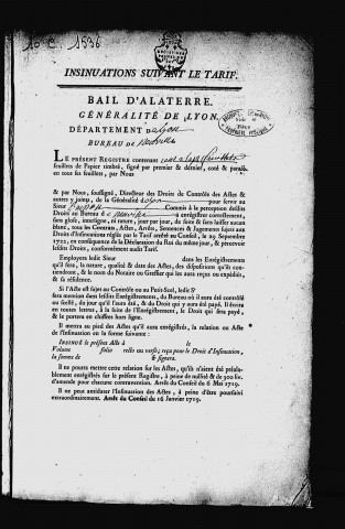 26 avril 1779-17 septembre 1787.