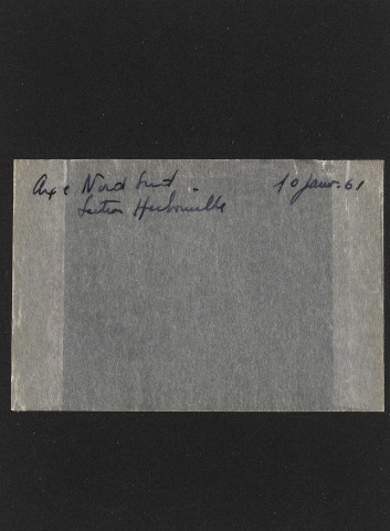 10-20 janvier, 1er juin 1961 et sans date.