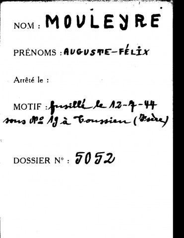 MOULEYRE Auguste Félix