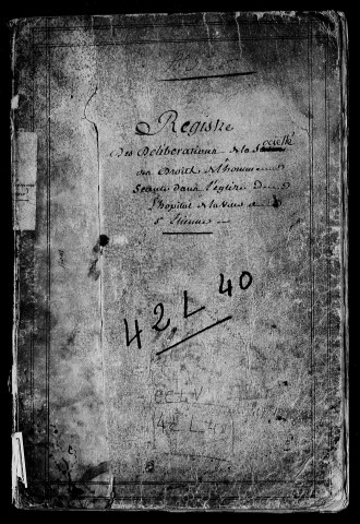 Délibérations de la société des droits de l'homme siégeant dans l'église de l'hôpital de Saint-Etienne (18 juin-13 septembre 1793).