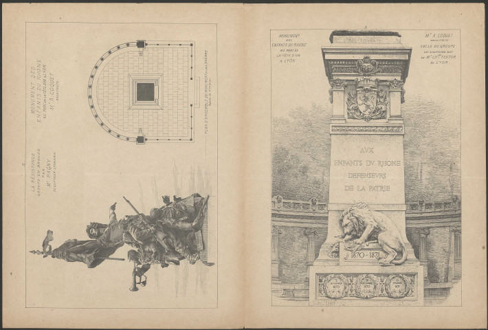 Monument des Enfants du Rhône au parc de la Tête d'Or à Lyon.