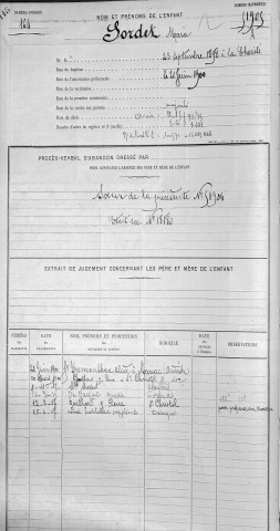 SORDET, Marie, Louise.