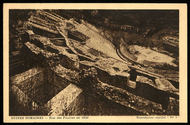 Ruines romaines - état des fouilles en 1935.
