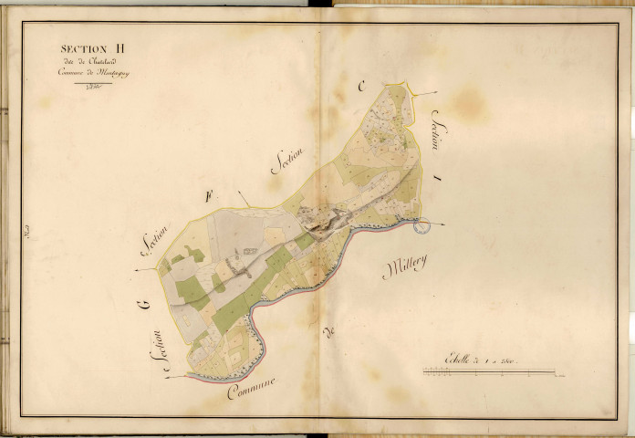 Section H dite de Chatelard, feuille unique : section formée sur une partie de la section F de Millery.