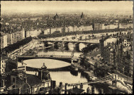 Lyon. Perspectives des ponts sur la Saône.
