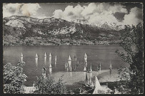 Le lac d'Annecy. Régates à Beau-Rivage.