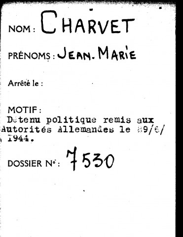 CHARVET Jean Marie