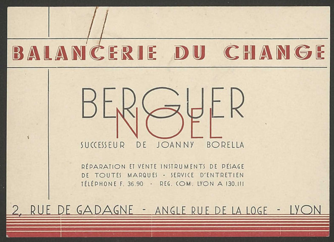Balancerie du Change - Lyon.