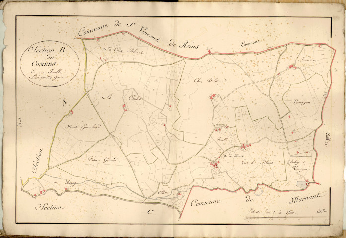 Section B dite des Combes, feuille unique.