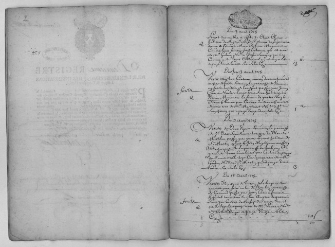 3 avril 1715-14 septembre 1717.
