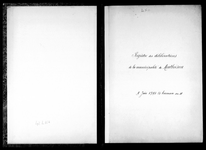 Pièces justificatives, délibérations de la municipalité de Montbrison (9 juin 1793-23 brumaire an II).