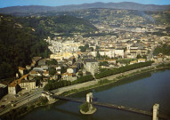 Givors. Le Rhône et la ville.