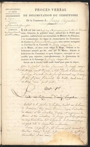 Souzy l'Argentière, 15 décembre 1825.