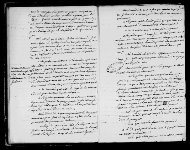 Interrogatoires (brumaire-frimaire an II).