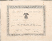 Légion d'honneur.
