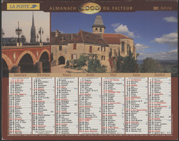 Almanach du facteur 2000.