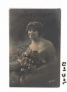 Jeune femme avec un bouquet de fleurs.