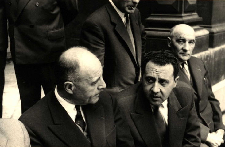 De gauche à droite : Louis PRADEL, M. FAURE-BRAC, Claude RAMET.