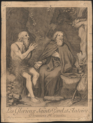 « Les glorieux Saints Paul et Antoine, premiers hermites ».