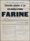 Circonscription pénitentiaire de Lyon. Adjudication de farine (20 février 1935).