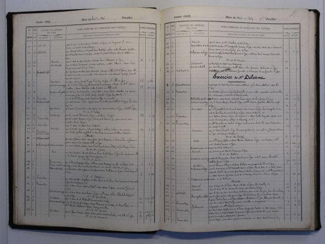 Répertoire chronologique des actes.