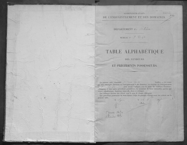 1862-1865 (volume 11). Renvoie à 3Q43/500.