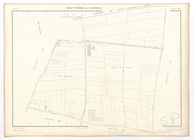 Section AH. Feuille renouvelée pour 1972.