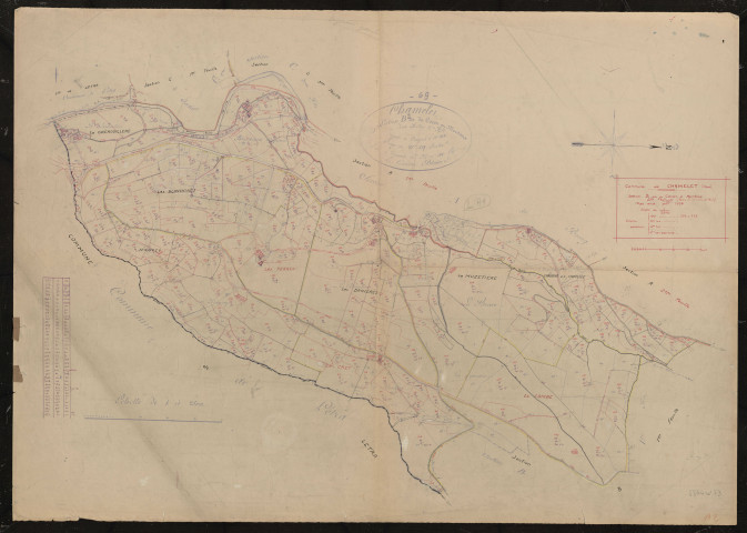 Section B dite du Cocon et Montoux 2e feuille (partie de l'ancienne 2e feuille). Plan révisé pour 1938.