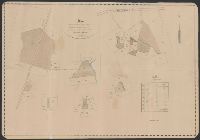 Saint-Cyr-sur-Menthon (Ain), vente par adjudication du domaine Rivet : plan du domaine.