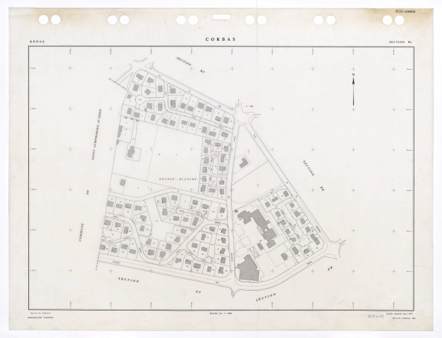 Section BL. Feuille remaniée pour 1987.