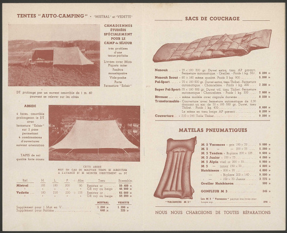 Palais des Sports et Vincent Sports, matériel de camping - Lyon.