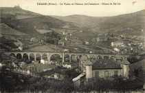 Tarare. Le viaduc et château de Chalamont. Côteau de Bel-Air.
