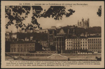Lyon. Abside de la cathédrale et coteau de Fourvière.