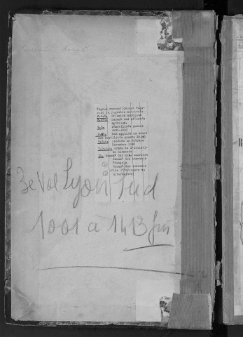 Lyon Sud : n° matricules 1001-1413